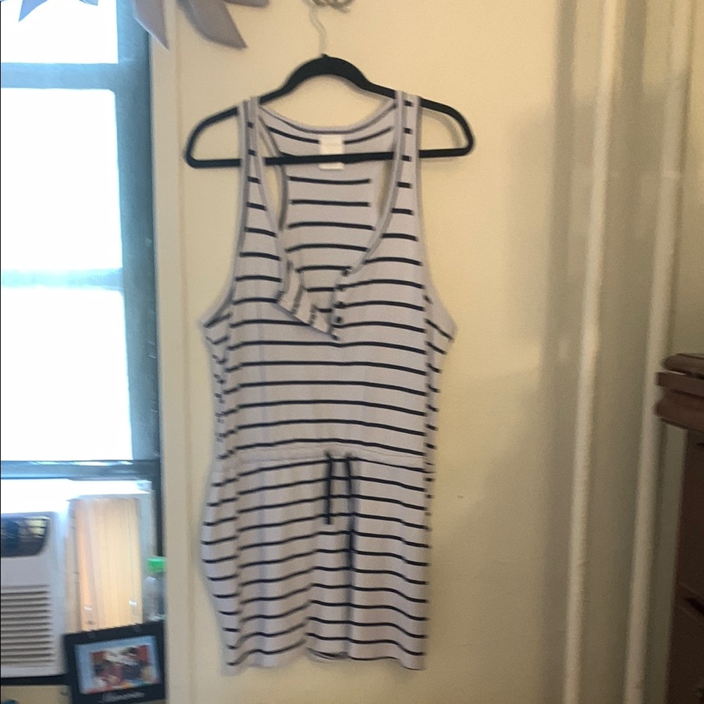 Serra Black and White Sleeveless Jumpsuit with Tie Front